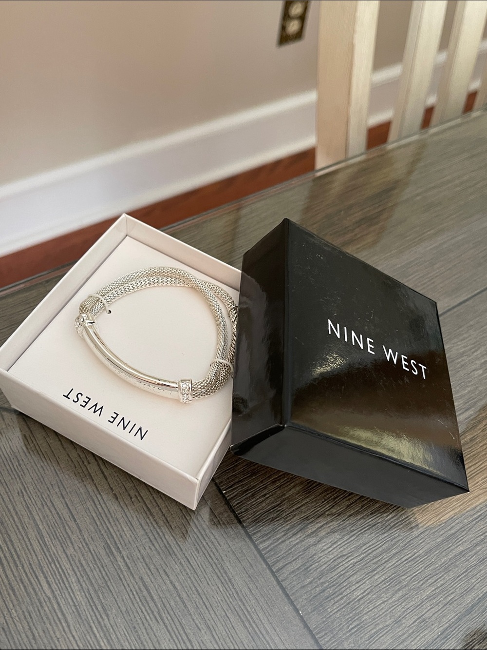 Nine West Boxed Stretch Bracelet - Silver-tone